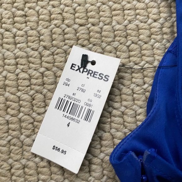 Express NWT Royal Blue Romper - Picture 6 of 9